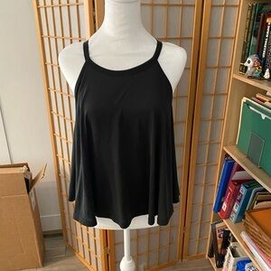 B.P. BP Brass Plum Black High Neck Halter Tank Top Stretch Nordstrom Flowy XS